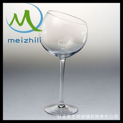 厂家现货直销透明玻璃高脚杯 香槟杯 红酒杯 斜口葡萄酒杯热卖中